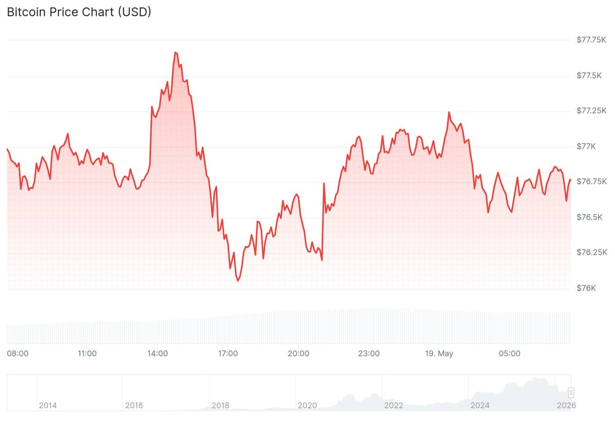Der Bitcoin-Preis der vergangenen 24 Stunden. – Quelle: CoinGecko