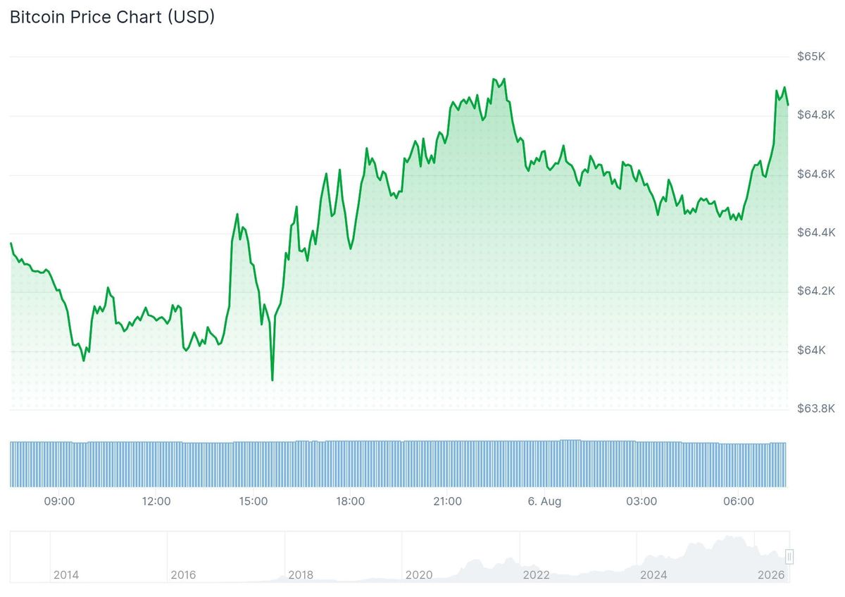 Der Bitcoin-Kurs der vergangenen 24 Stunden. – Quelle: CoinGecko