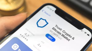 Foto van Trust cryptowallet op mobiel Foto van Trust cryptowallet op mobiel