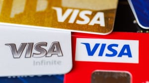 Foto van Visa betaalkaarten Foto van Visa betaalkaarten