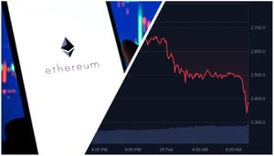 ethereum-koers-daalt-hard 'Ethereum koers hard onderuit na Bybit aankondiging', waar ligt de bodem?