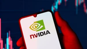 Nvidia-koers-rood-hand