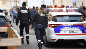 Foto van Franse politie agenten Foto van Franse politie agenten