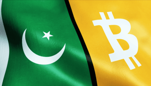 Vlag van Pakistan en Bitcoin Vlag van Pakistan en Bitcoin