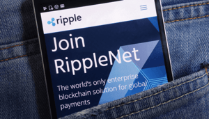 Telefoon met afbeelding van RippleNet Telefoon met afbeelding van RippleNet