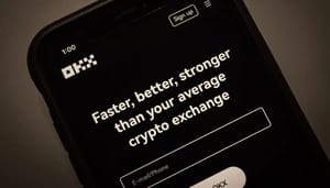 Een afbeelding van cryptobeurs OKX, het bedrijf achter de munt OKB