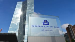 Een afbeelding van het hoofdkantoor van de Europese Centrale bank Een afbeelding van het hoofdkantoor van de Europese Centrale bank