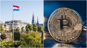 Foto van Luxemburg en Bitcoinmunt