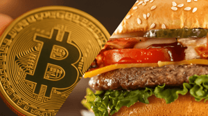 bitcoin-hamburger-steak Burgerkette spart Bitcoin und gibt Kunden gratis Coins zur Mahlzeit
