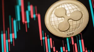 Een afbeelding van XRP met daarbij een grafiek van de koers van de cryptomunt Een afbeelding van XRP met daarbij een grafiek van de koers van de cryptomunt