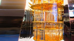 Een afbeelding van een quantum computer bij de Consumer Electronic Show CES 2020 in Las Vegas Een afbeelding van een quantum computer bij de Consumer Electronic Show CES 2020 in Las Vegas