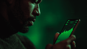 groene-grafiek-man-telefoon Bitcoin im Aufwind – diese 3 Artikel liefern die Hintergründe