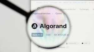 Een afbeelding van een coinpagina van de cryptomunt Algorand Een afbeelding van een coinpagina van de cryptomunt Algorand