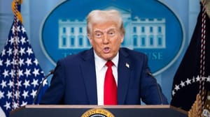 Trump houdt toespraak in witte huis Trump houdt toespraak in witte huis