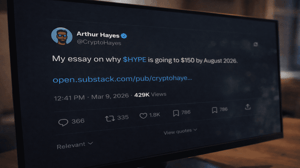 Arthur Hayes sieht Hyperliquid bei 150 US-Dollar Arthur Hayes sieht Hyperliquid bei 150 US-Dollar