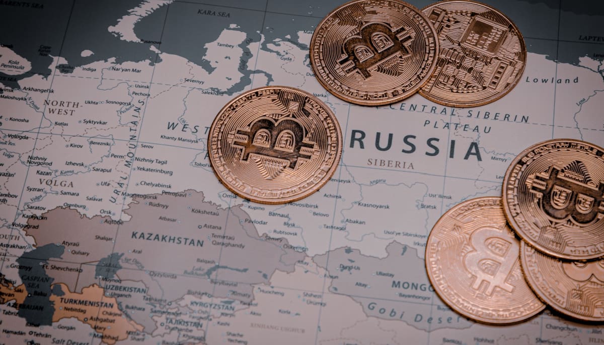 rusland-bitcoin rusland op kaart met bitcoin munten