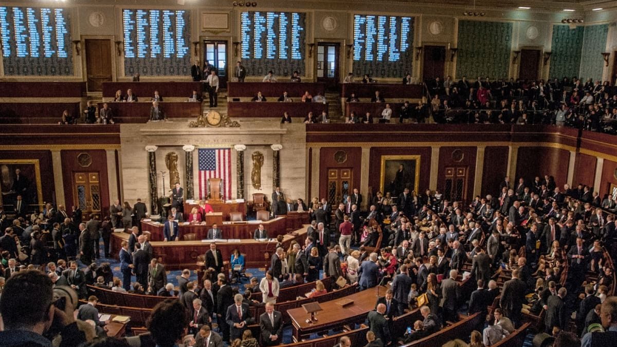 Senaat amerikaanse senaat US senate foto genomen vanaf het balkon