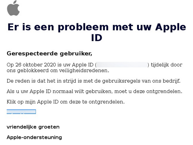 phishing voorbeeld