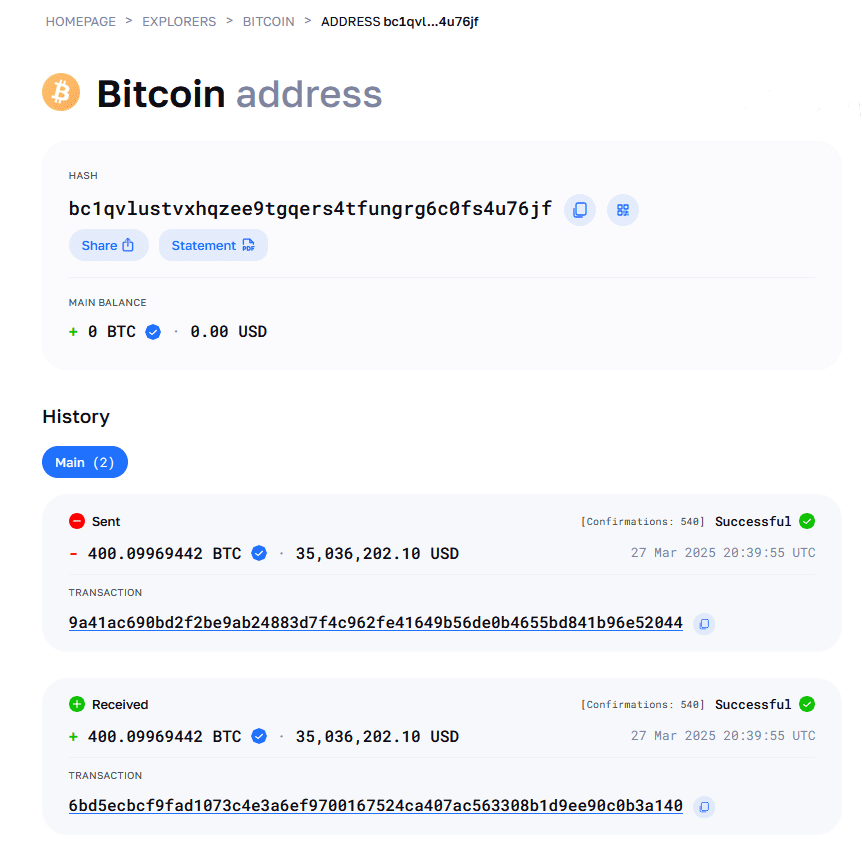 Bitcoin adress scammed on coinbase