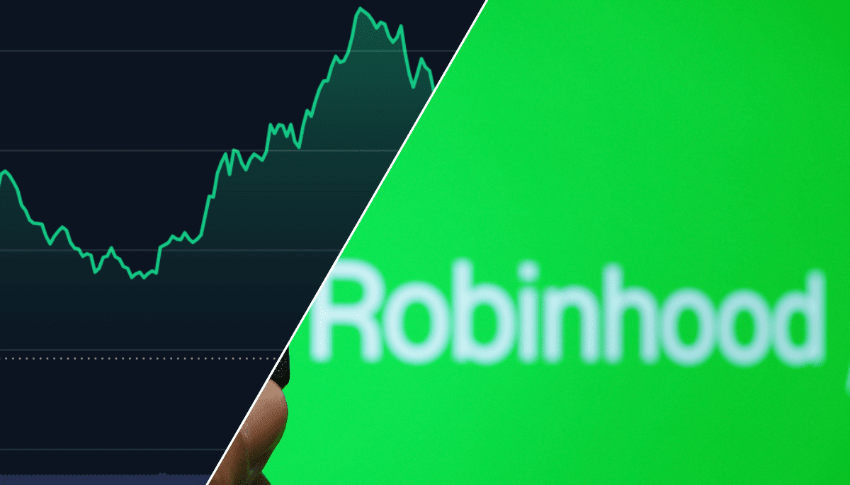 robinhood met groene grafiek links
